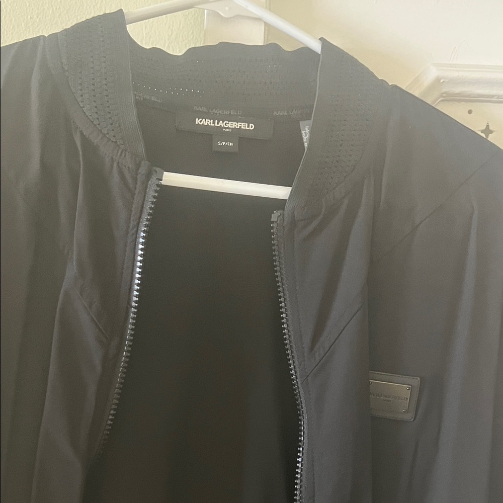 Karl Lagerfeld Charcoal Bomber Jacket